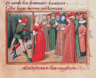 Ms Fr 5054 f.71 Juana de Arco en la hoguera, de 